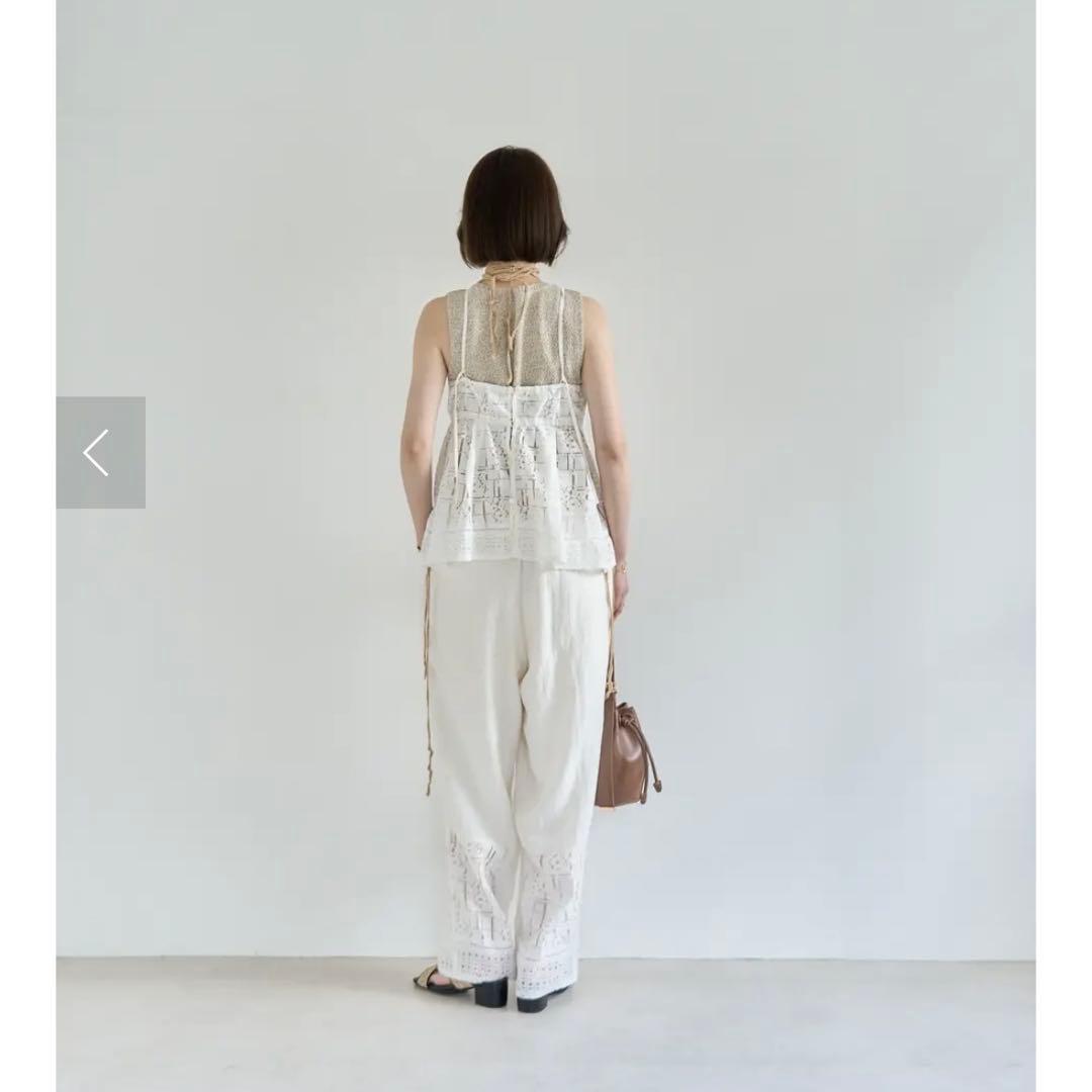 トップス Eaphi / SWITCHING LACE PEPLUM TOPS