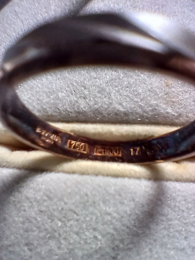 プラチナ900renoma ツイストデザインリング 11号 17号