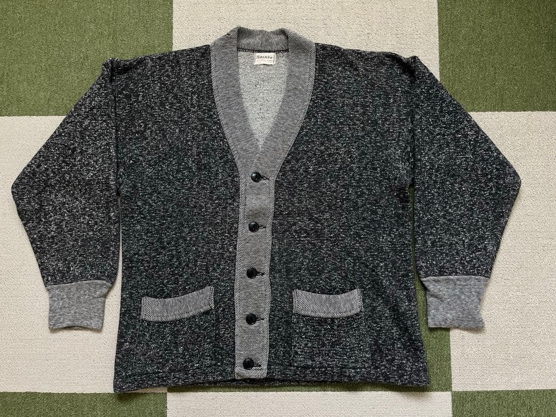 50’s WALKER ごま塩スウェットカーディガン Vintage