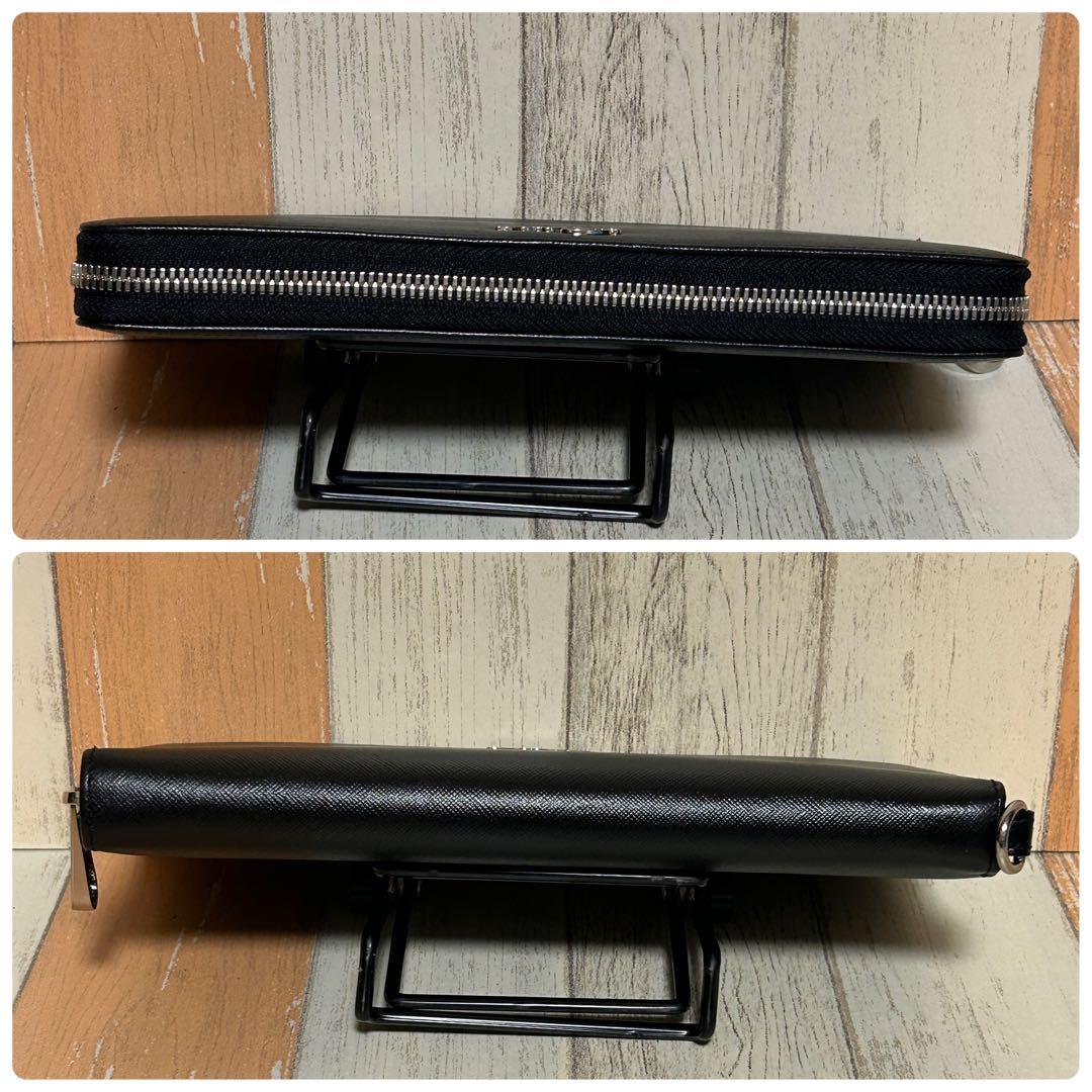 【Roen】ロエン　大容量長財布　レザー　ブラック　クラッチバッグ