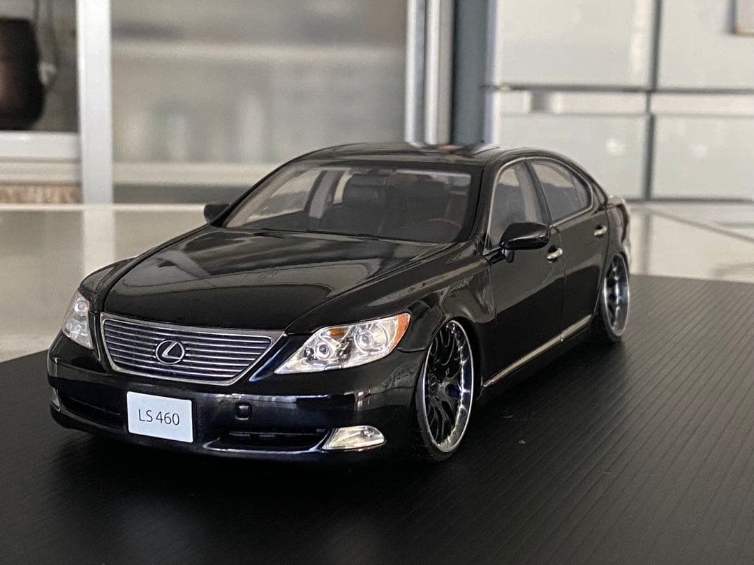 レクサス　LS460 1/18 21インチ　スタンス　ローダウンカスタム