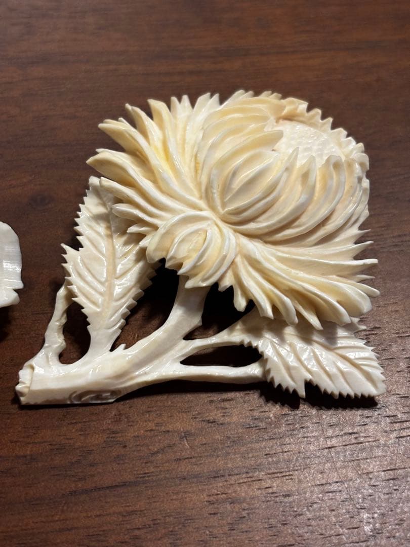 ニ*ン様 象牙調 ブローチ ブレスレット 3点 セット まとめ アンティーク ヴ