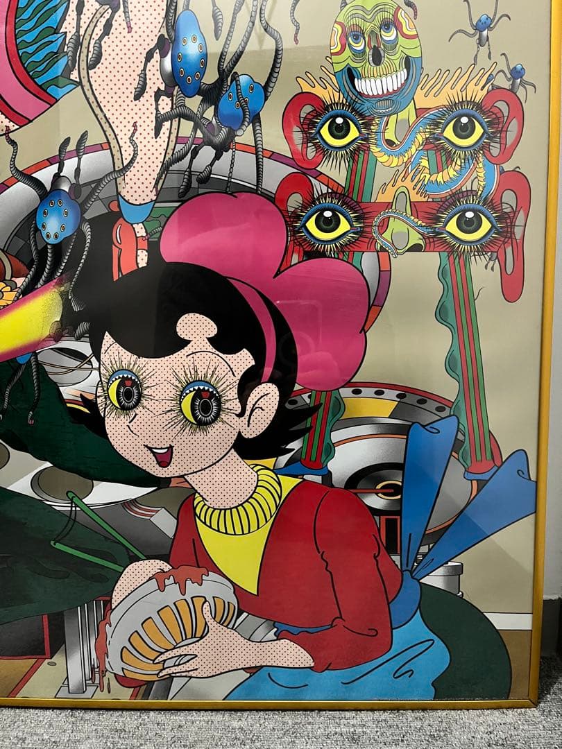 田名網敬一 + 赤塚不二夫 コラボ ポスター B1 額装済 ポップ アート