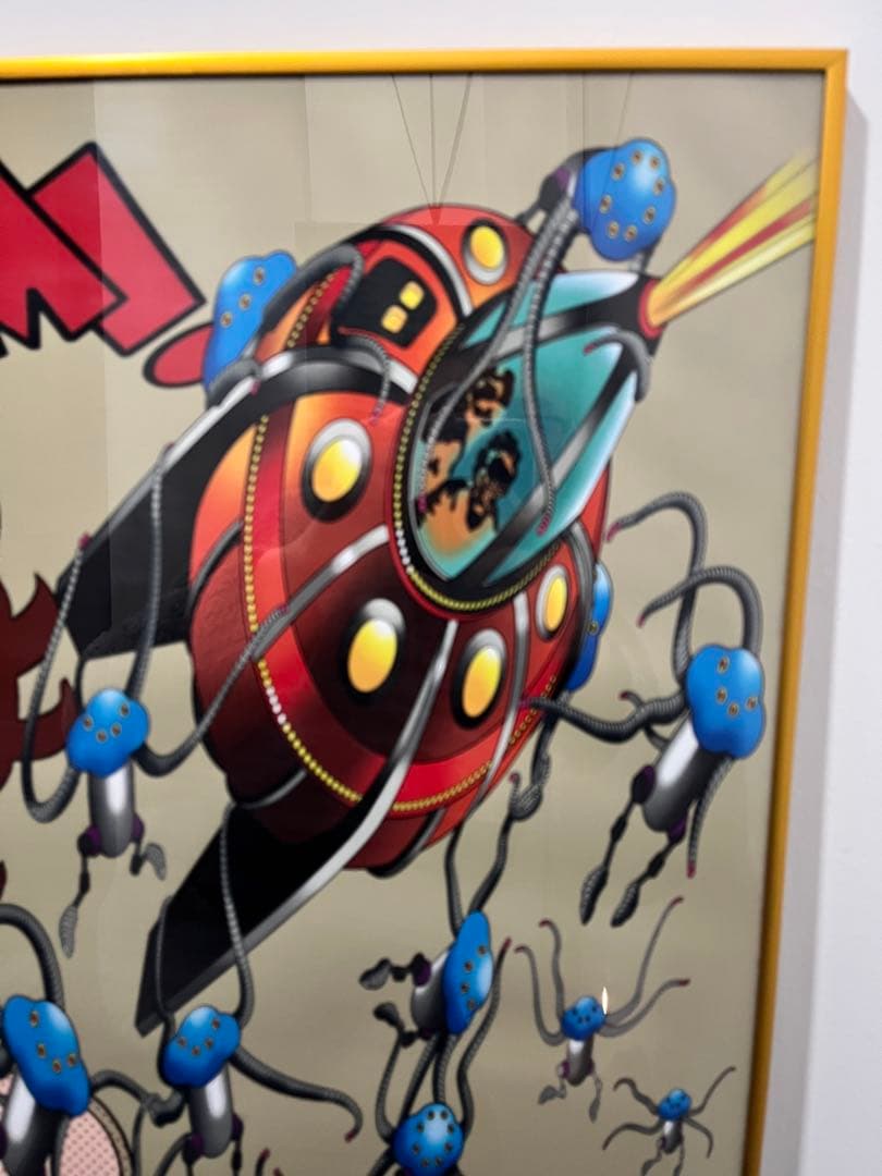 田名網敬一 + 赤塚不二夫 コラボ ポスター B1 額装済 ポップ アート