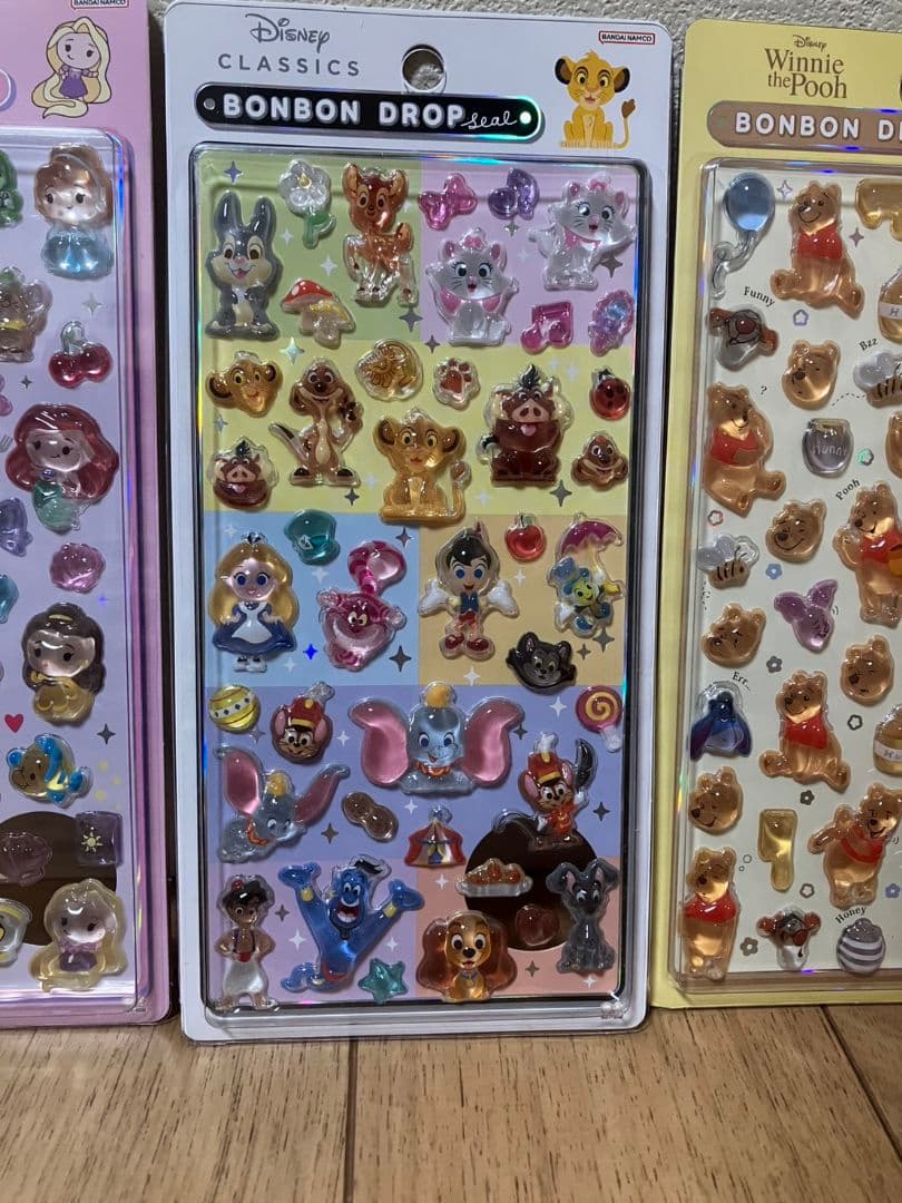 ボンボンドロップシール　ディズニー　クラシック　プリンセス　6種類