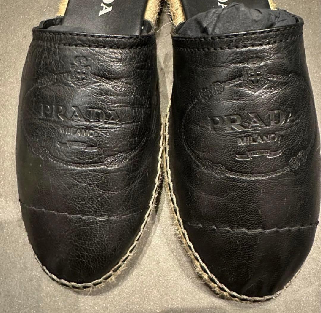 プラダのレザーエスパドリーユ⭐︎38サイズ