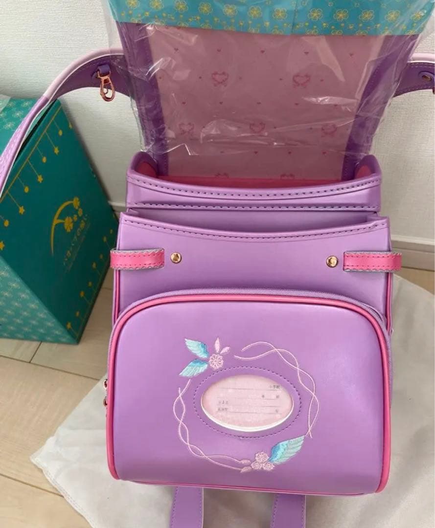 ランドセル　女の子　ワンタッチロック　A4対応　パールパープル　紫