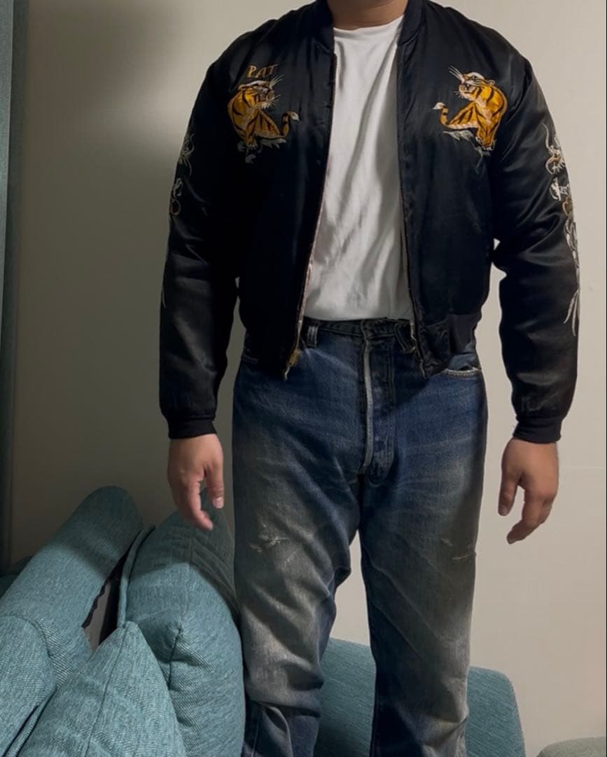 40s 50s スカジャン　コリジャン　スーベニアジャケット　ミリタリー