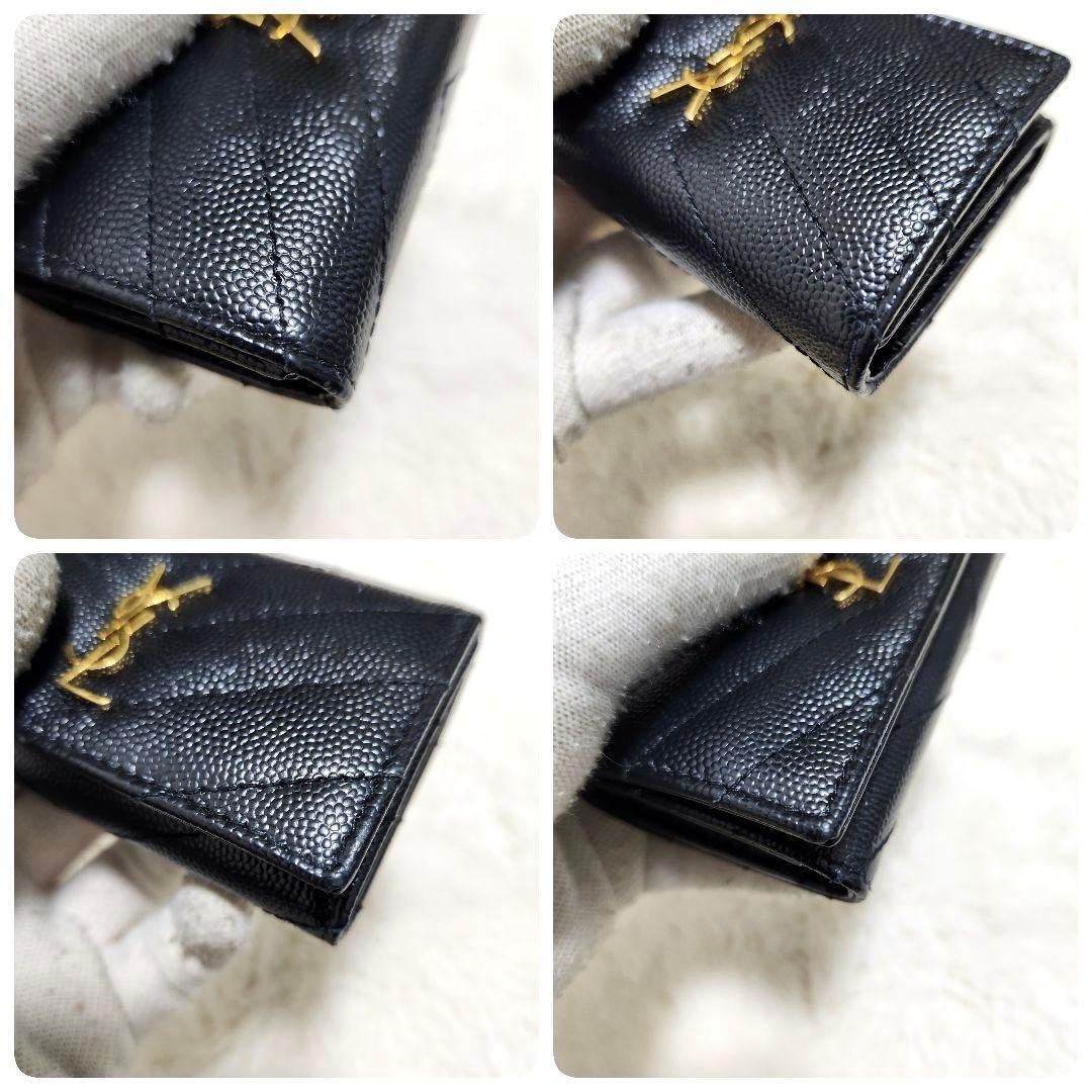 ✨未使用級　付属品完備✨サンローラン　キーケース　4連　カサンドラ　キャビア　黒