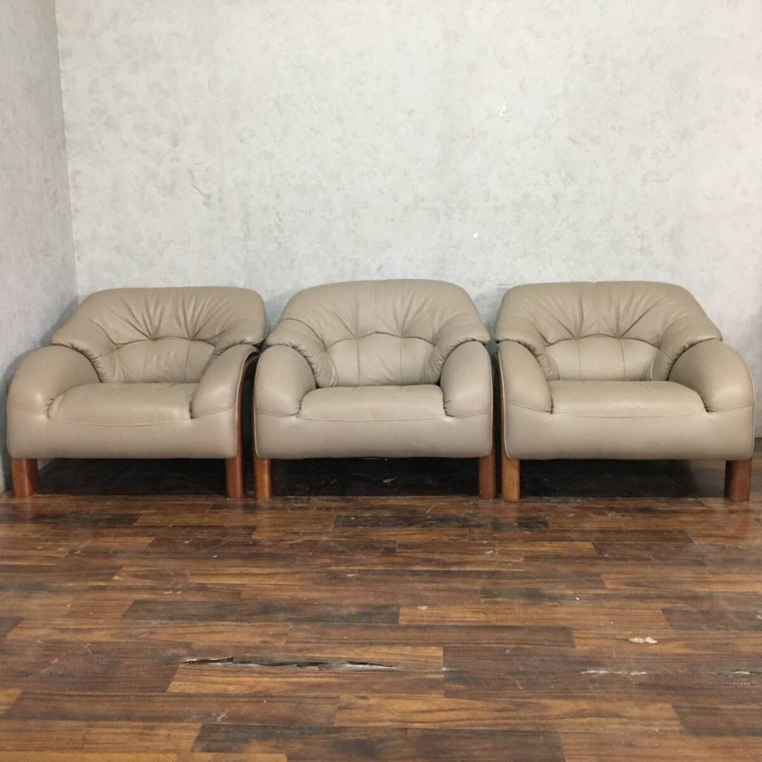 FuFu　送料込み　楠木ファニチャー 革製 1人掛けソファ