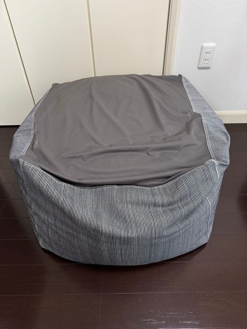 【無印良品】体にフィットするソファ2個セット　綿デニム　ビーズクッション