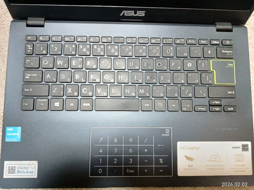 ASUSノートパソコンE410KA-EK207WS 14型