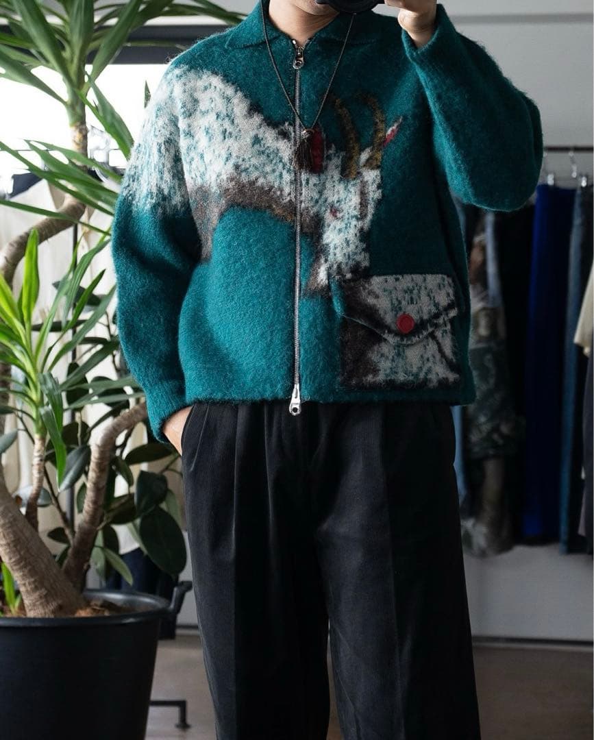 SHINYAKOZUKA 24AW HIS FEAST ヤギ ニット 緑 S/M