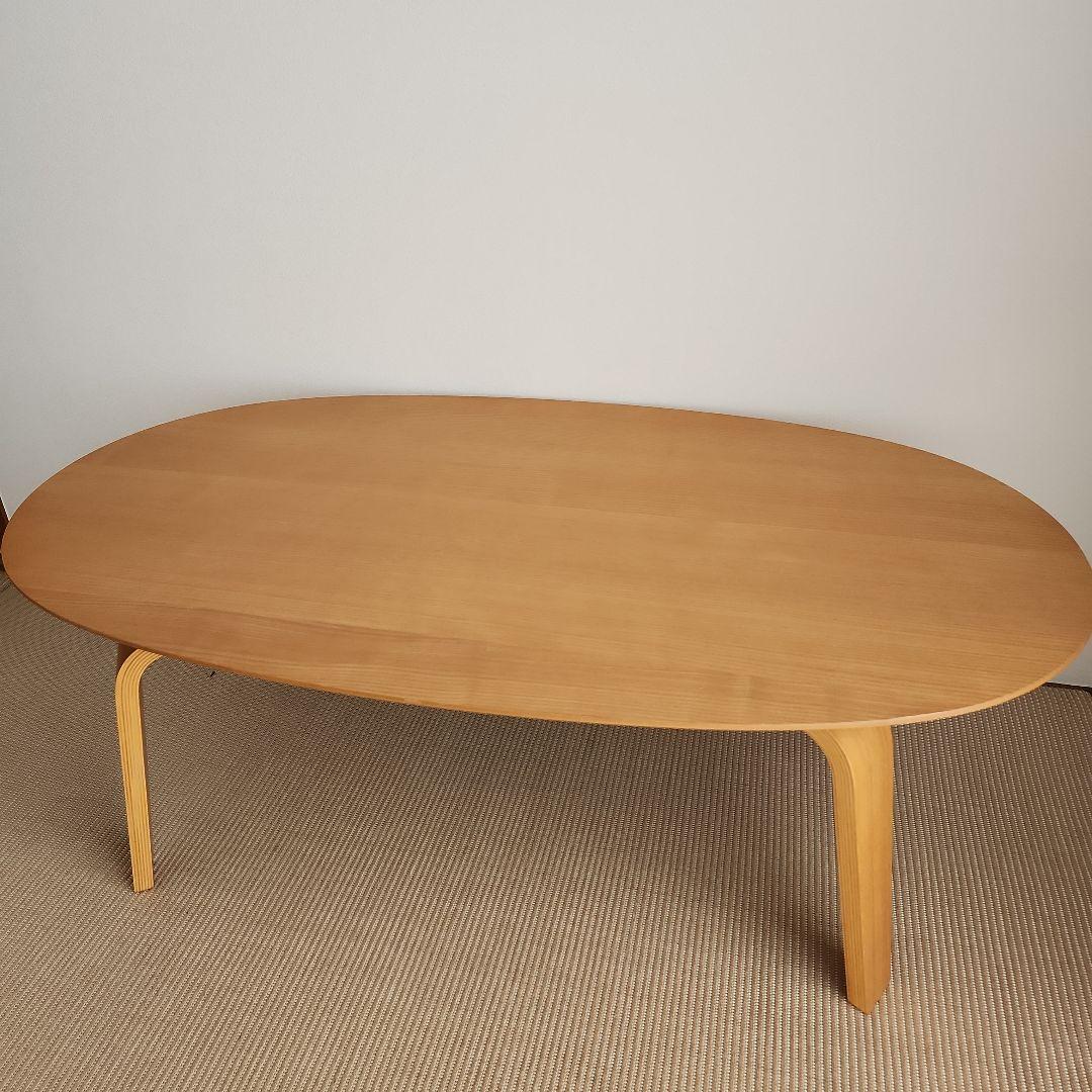 【無印良品】楕円こたつ・小・本体・タモ材曲木脚・石英管ヒーター／ナチュラル