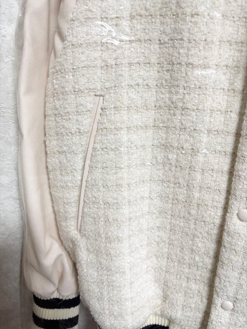 最終値下げ！未使用品 furfur ツイードスタジャン タグ付き