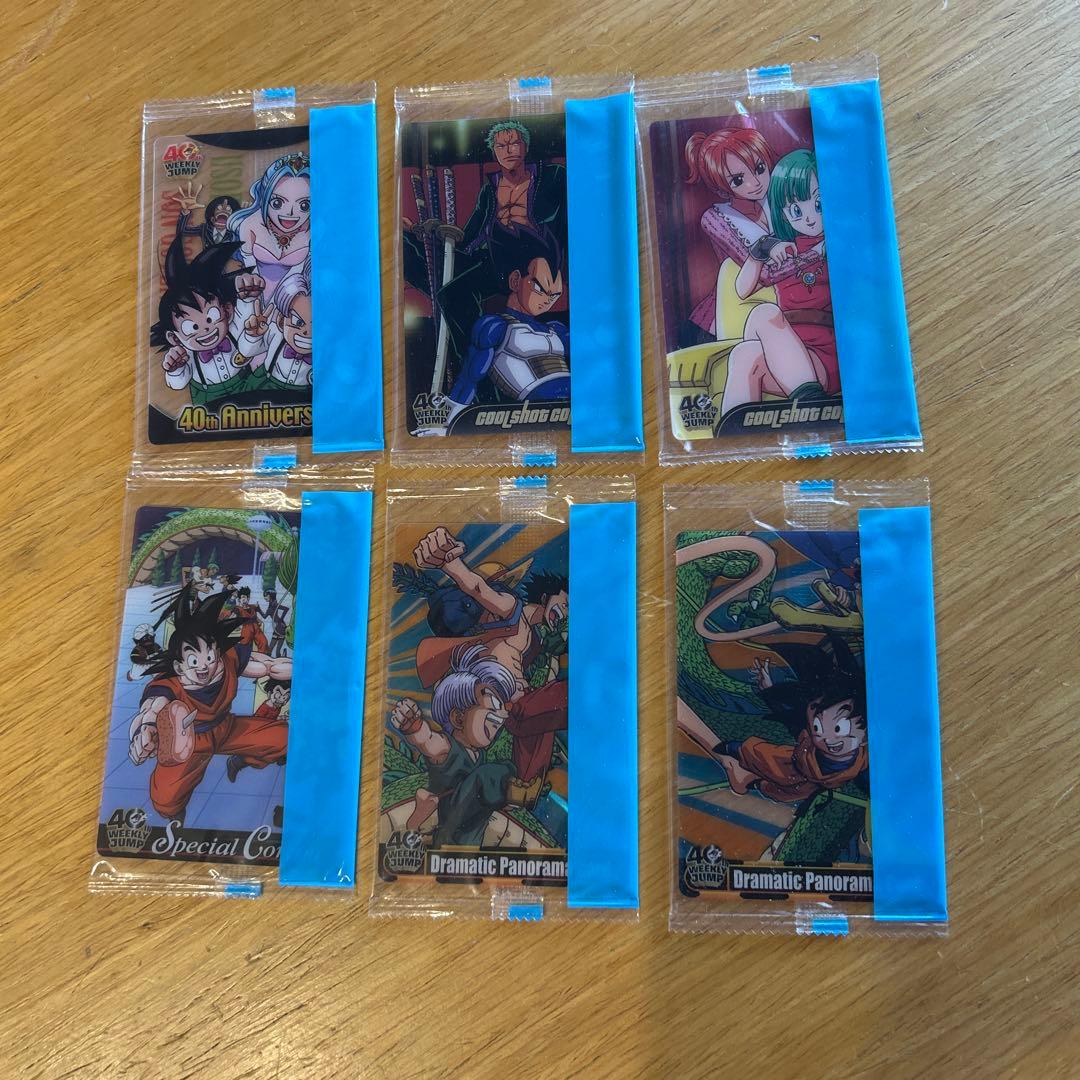 ドラゴンボール✕ワンピース 40周年記念　ウエハースカード　11枚セット