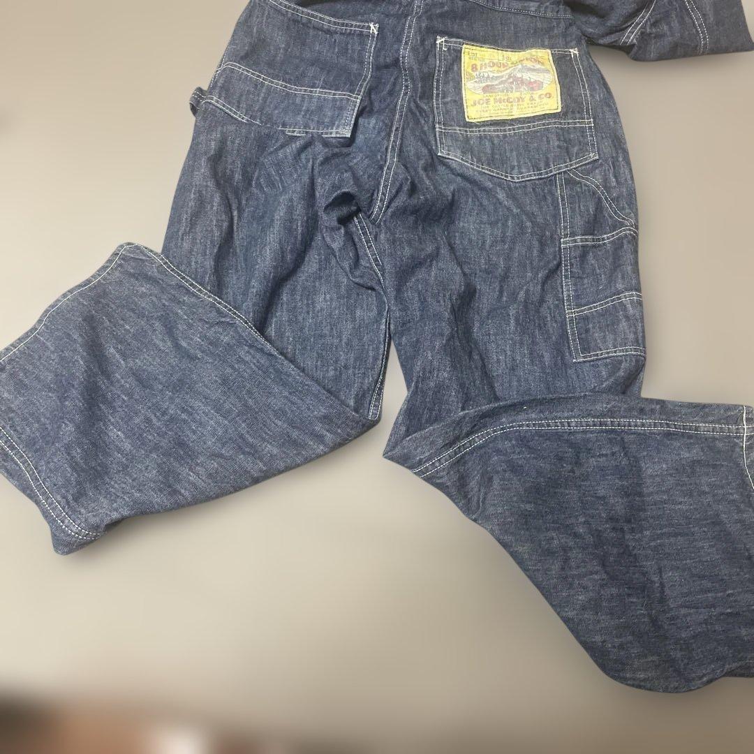 【美品】JOE McCOY 8hour unionデニム オーバーオール つなぎ