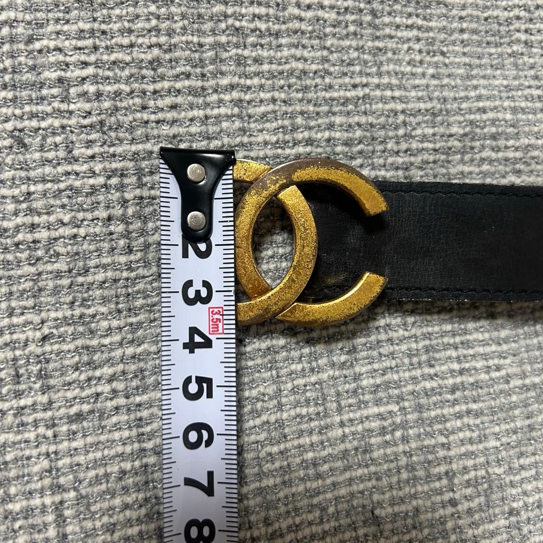 【きざき】CHANEL ブラックレザーベルト サイズ65