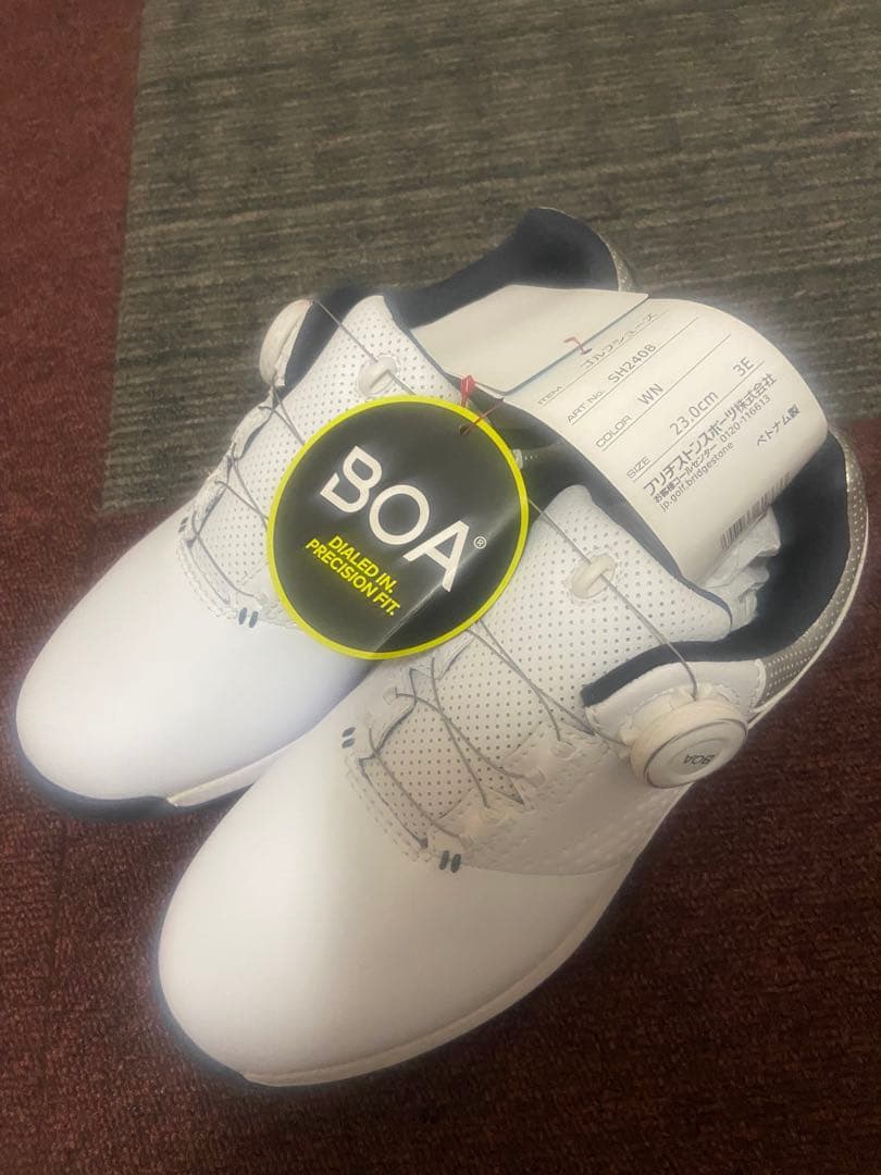 ブリヂストン レディースゴルフシューズ BOAシステム ホワイト/ネイビー