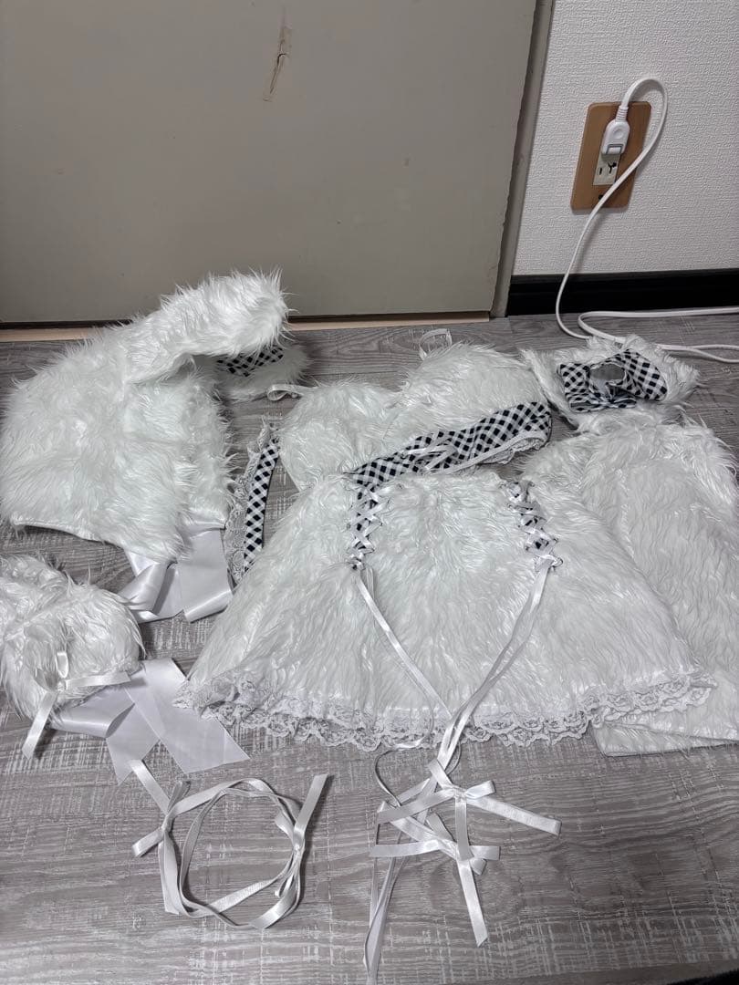 Malymoon マリームーン テディバニーギンガムファーセットアップ