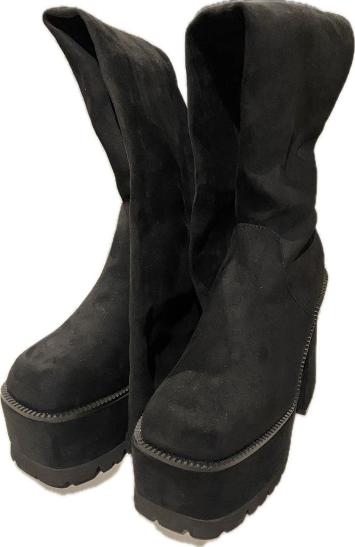 EMODA エモダ　スクエアフィットロングブーツ　厚底　Mサイズ