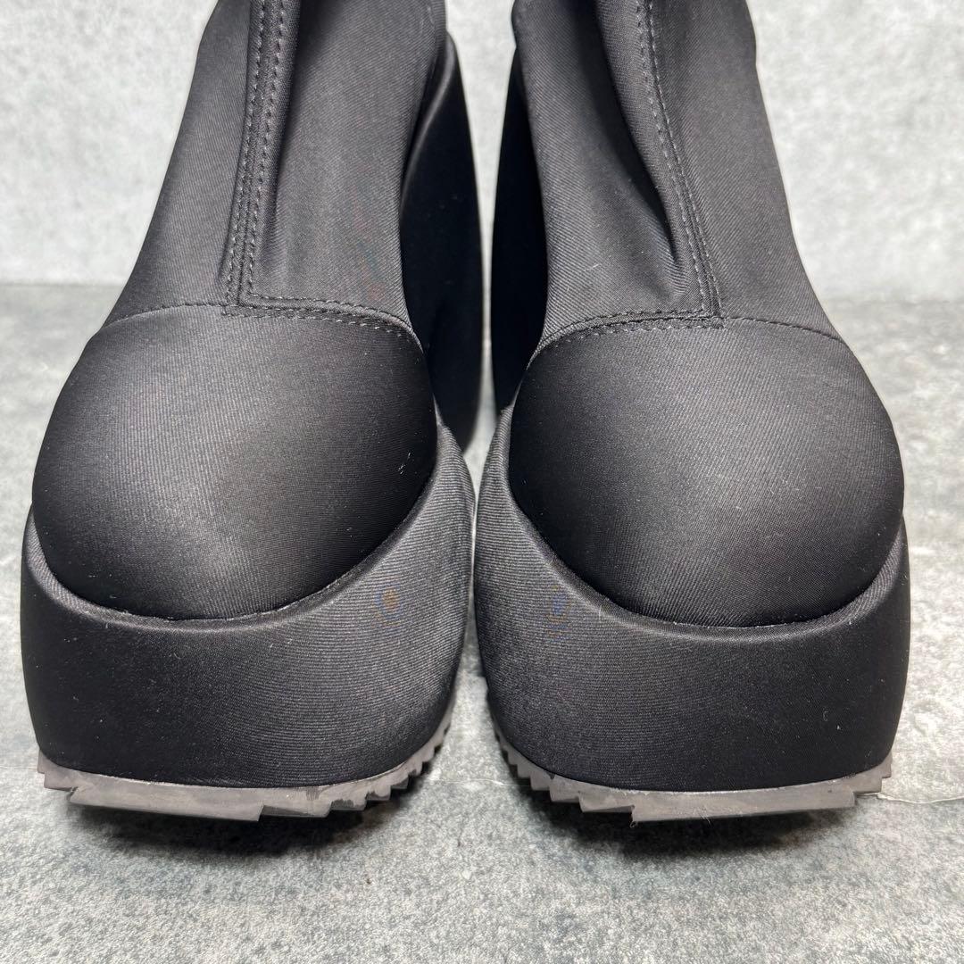 靴 YELLO TOKYO BLACK PLATFORM SHORT BOOTS M