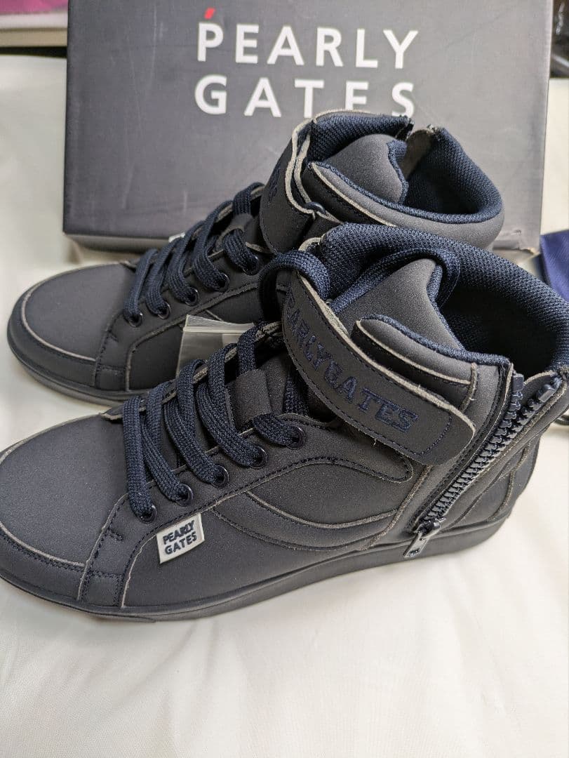 新品タグ付【PEARLY GATES 】 ゴルフシューズ 23.5 ハイカット