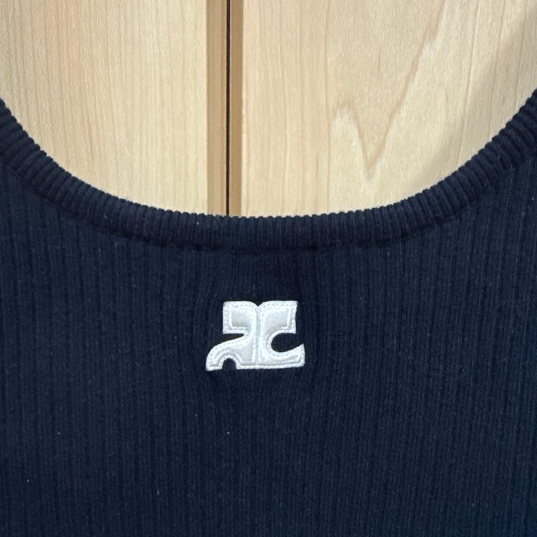 courrèges ネイビー キャミソール