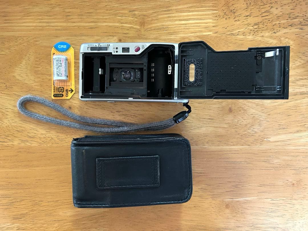 【動作〇】RICOH R1s フィルムカメラ シルバー　専用本革ケース付き