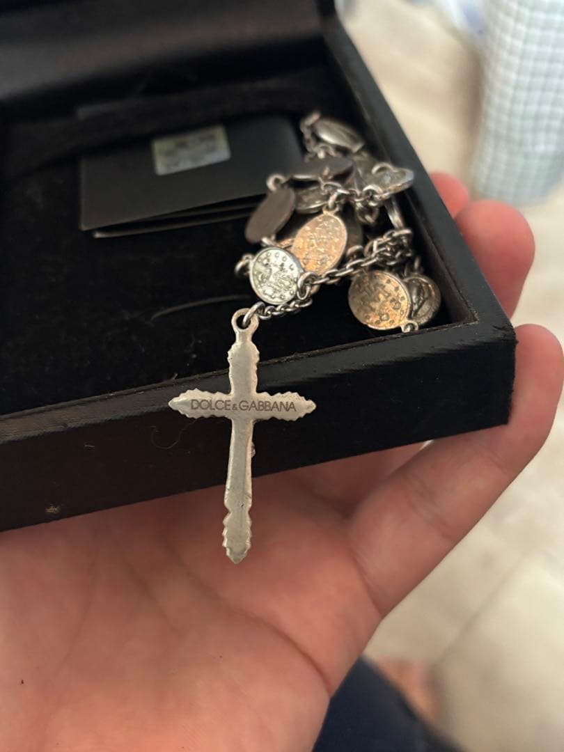 牛*様 DOLCE&GABBANA シルバー ロザリオスタイル ネックレス
