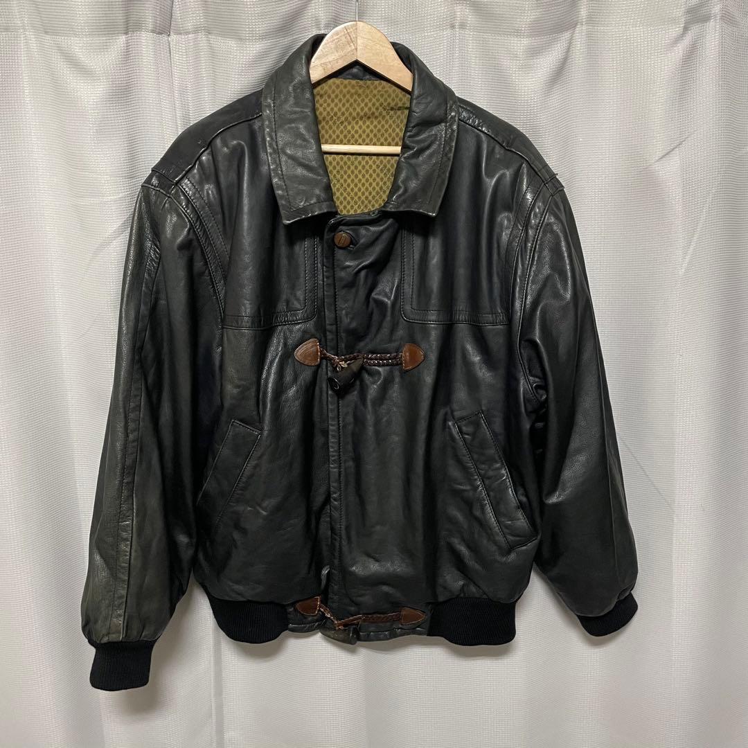 80〜90s HUGO BOSS レザーダッフル