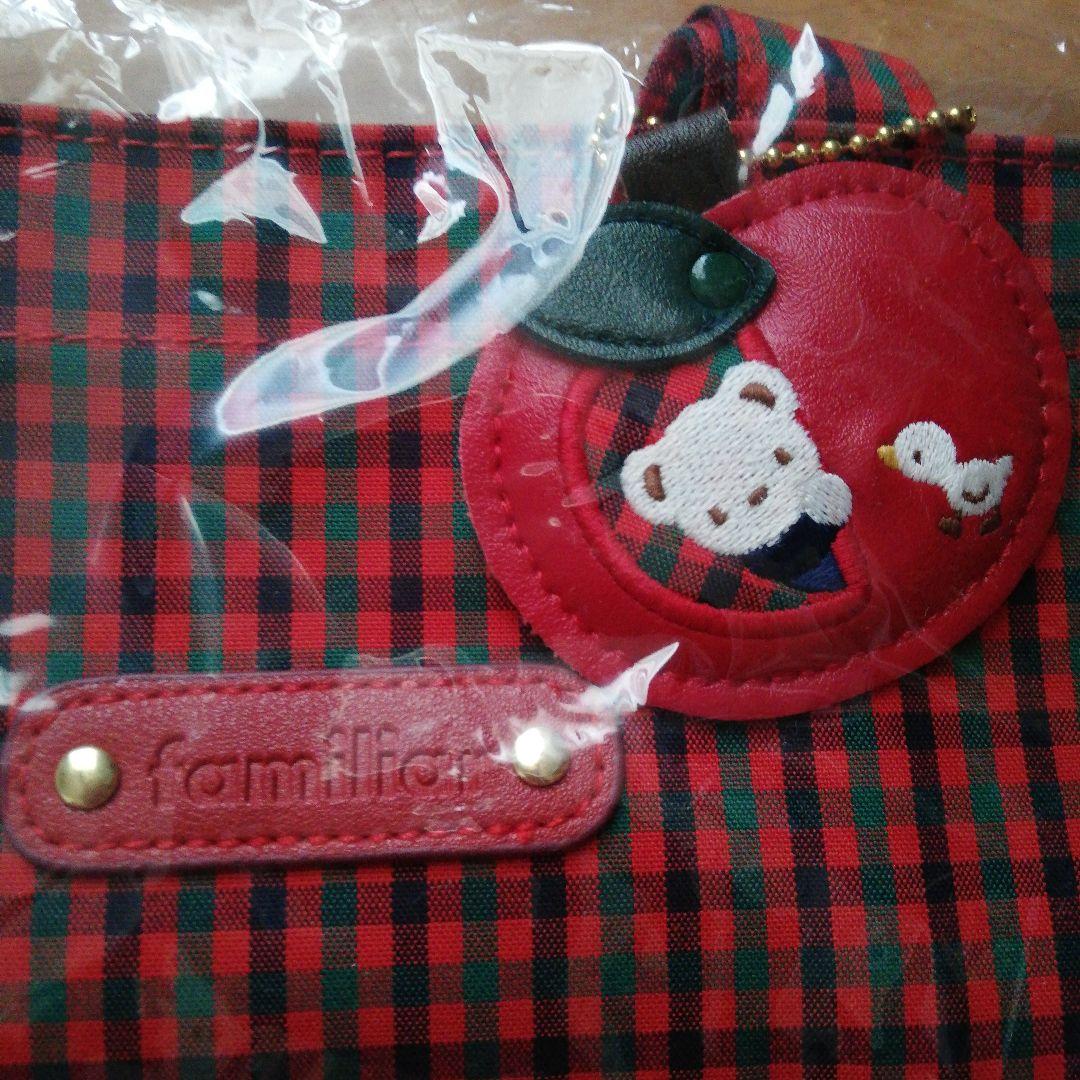 familier 赤と緑のチェック ハンドバッグ