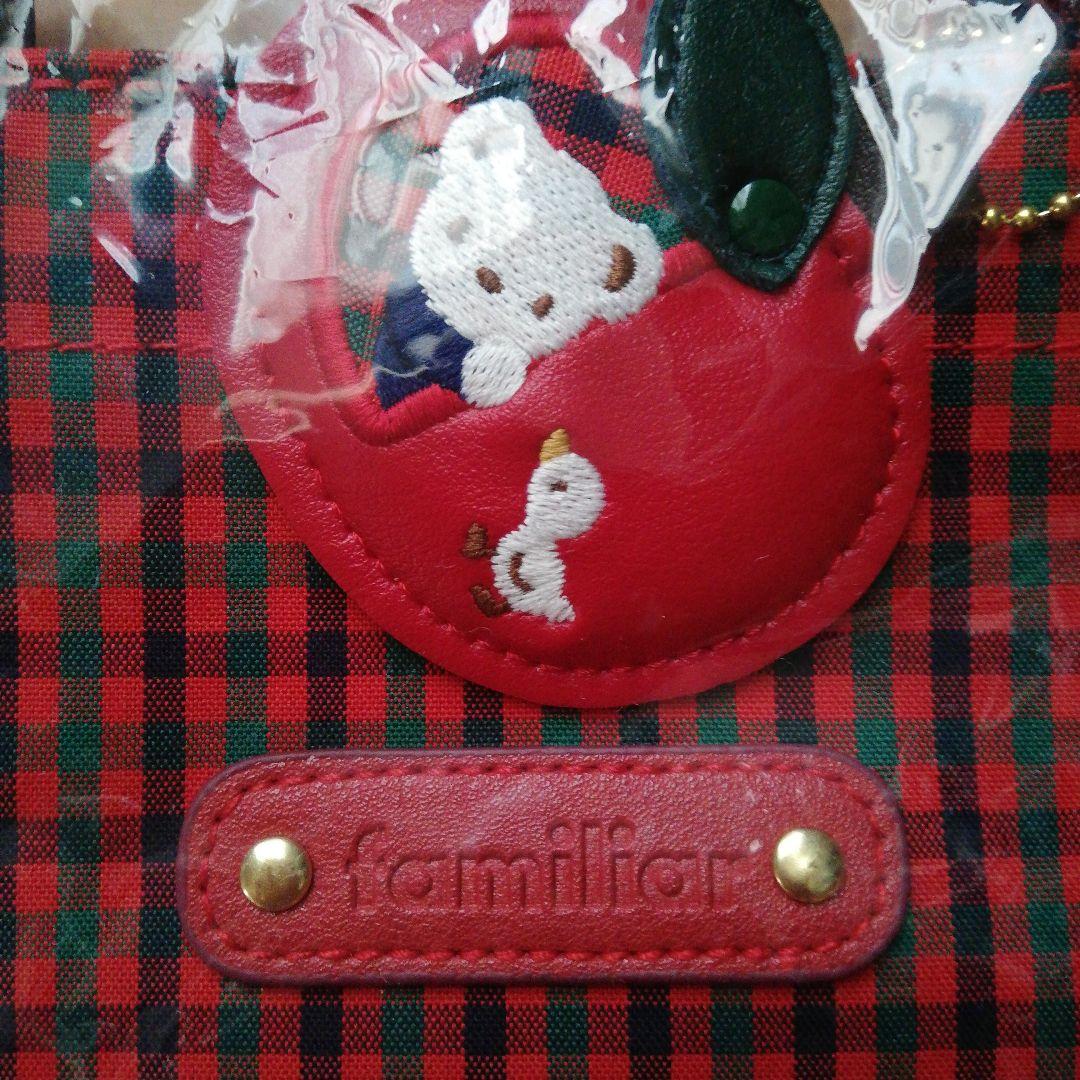 familier 赤と緑のチェック ハンドバッグ