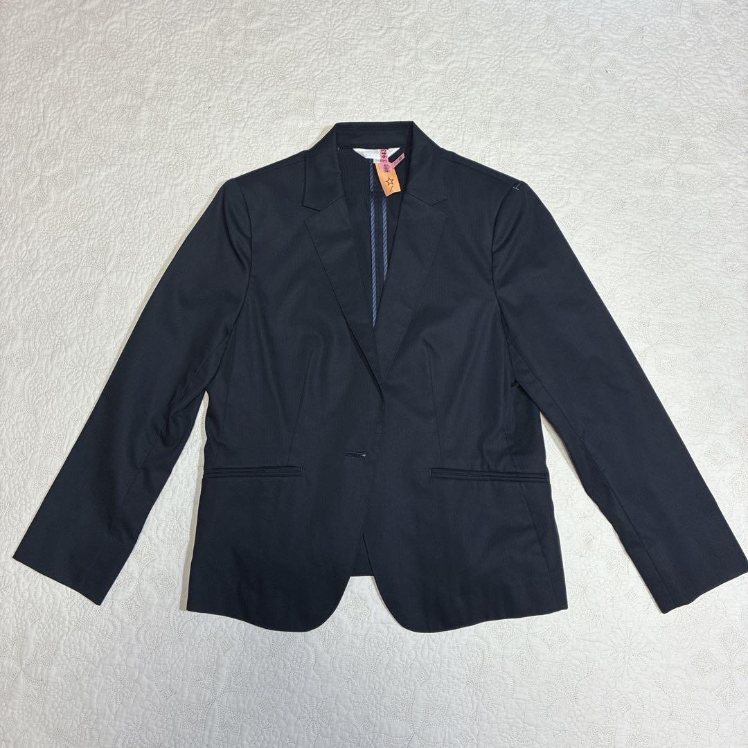 【極美品】組曲 KUMIKYOKU セットアップ パンツスーツ 黒 ストライプ