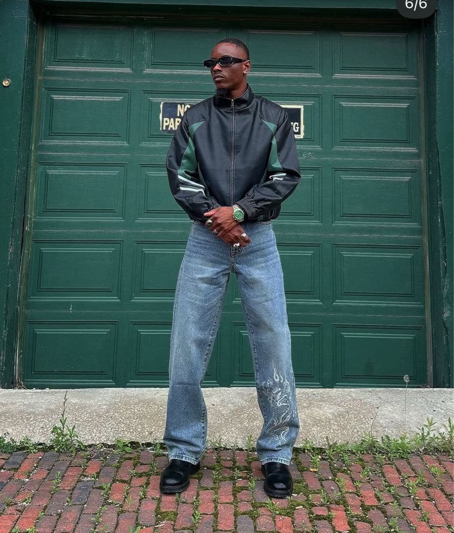 芋*機様 メンズ　レザージャケット　supreme martine rose b