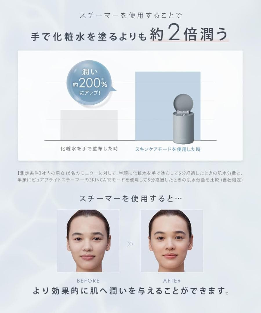 SALONIA　ピュアブライト スチーマー　1台3役