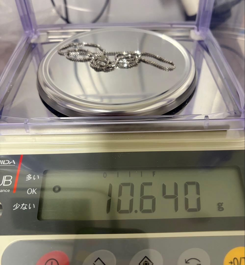 プラチナネックレス　ベネチアンチェーン　Pt850　長さ50cm　幅1.6mm