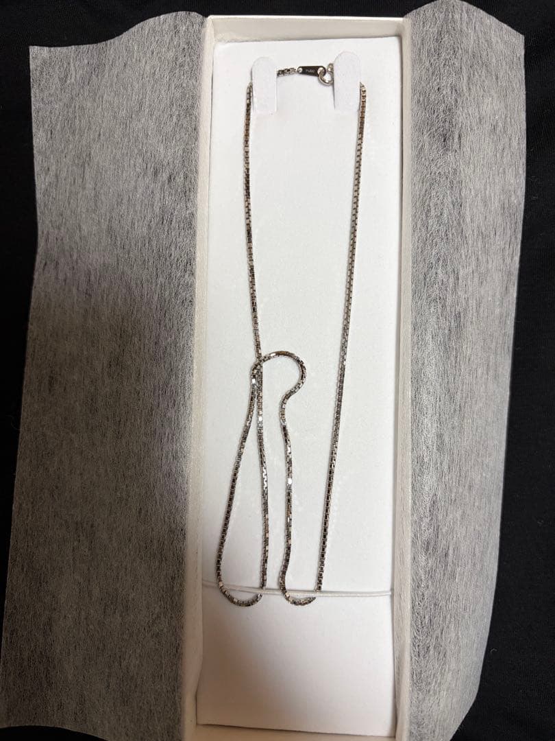 プラチナネックレス　ベネチアンチェーン　Pt850　長さ50cm　幅1.6mm