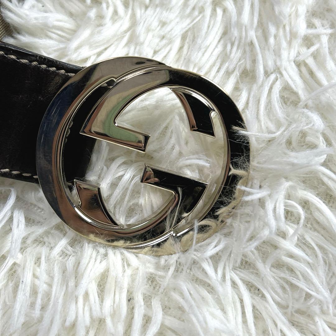 GUCCI GGスプリームキャンバスベルト 85/34