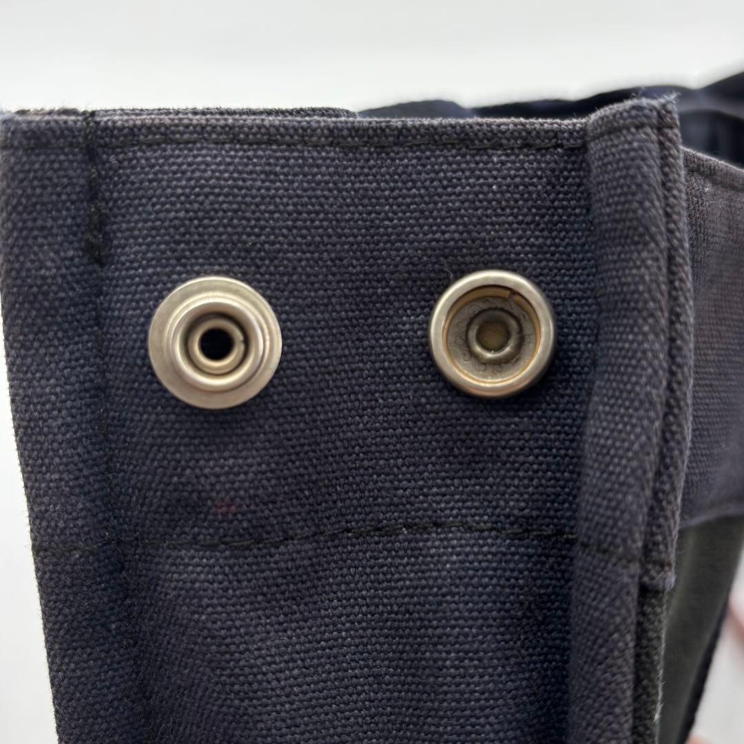 【極美品】HERMES トートPM フールトゥ キャンバス ブラック ネイビー