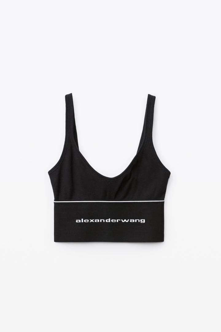 alexanderwang ブラック クロップドタンクトップ