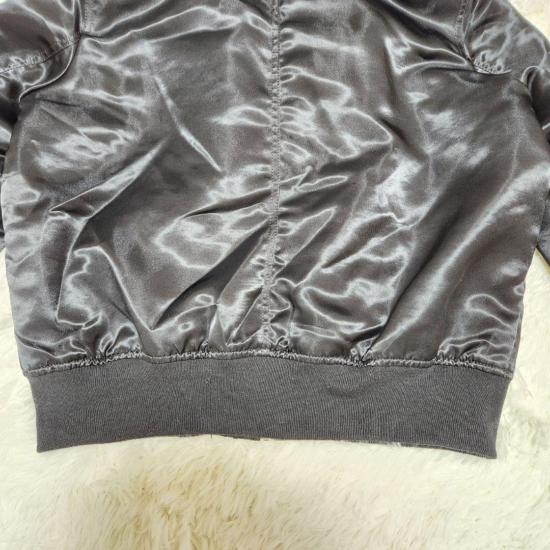 Y2K 00s archive 短丈　ブラック 光沢 ファー ブルゾン