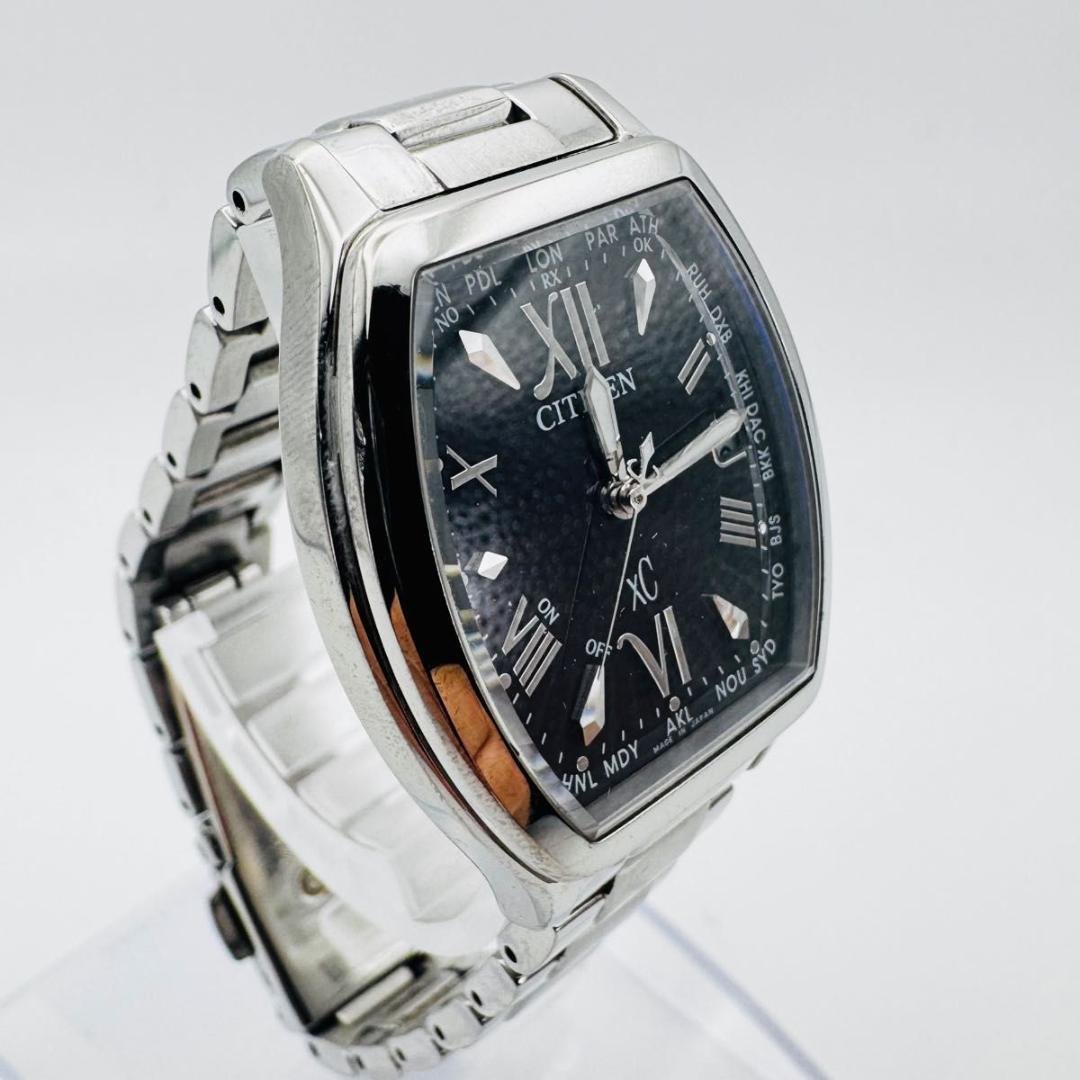 シチズン クロスシー トノー ハッピーフライト 腕時計 ソーラー ワールドタイム