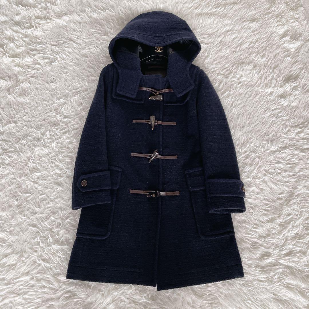 【マッキントッシュロンドン】ダッフルコート フード 38 M ネイビー 紺