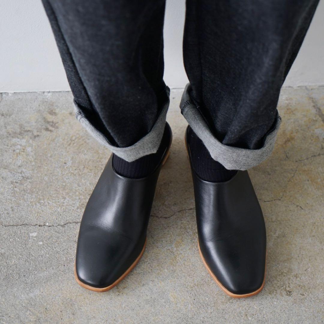 Mochi モチ denim tapered easy pants 岡山デニム