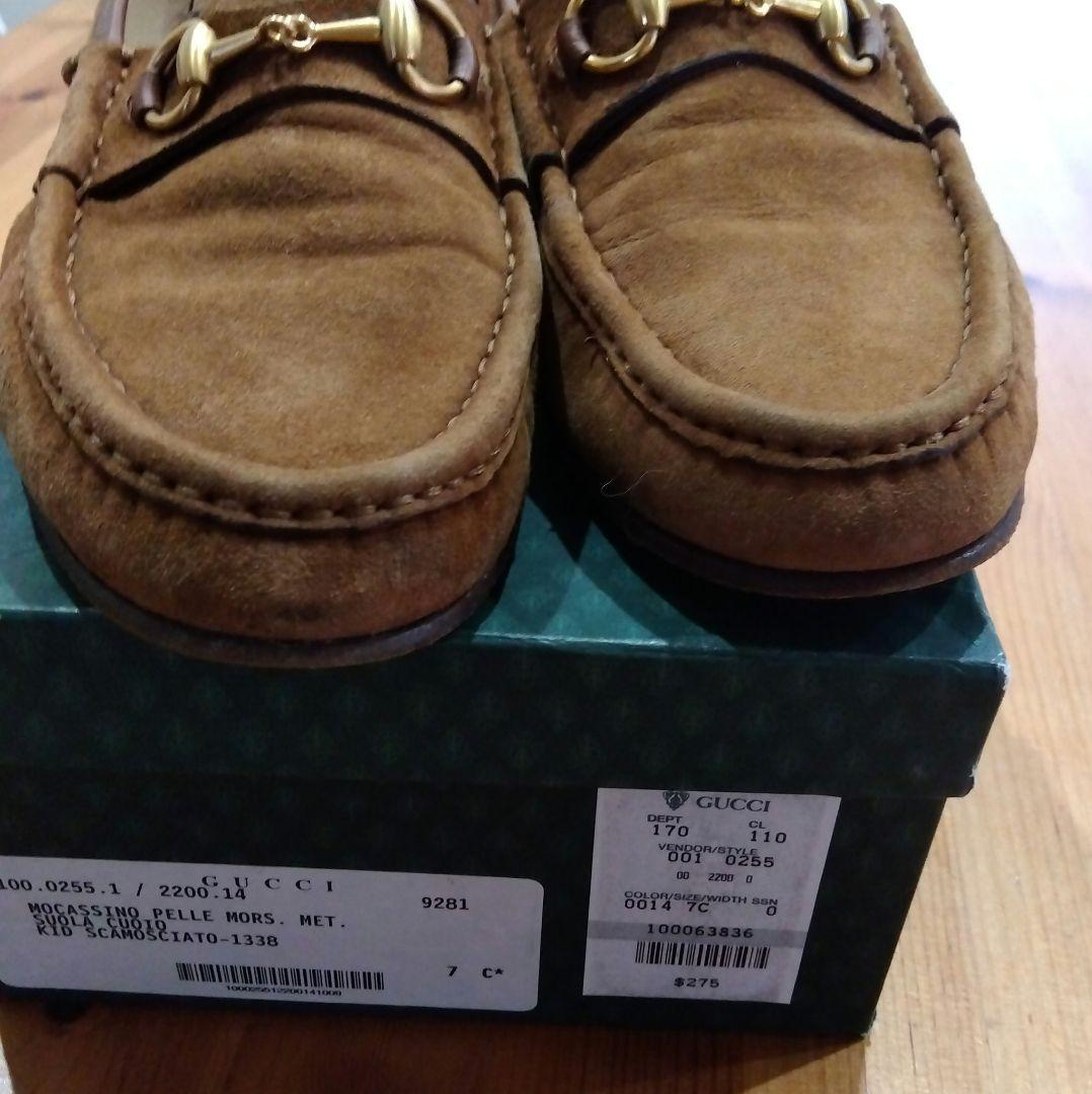 GUCCI グッチ ビットローファー スエード ブラウン レディース37c