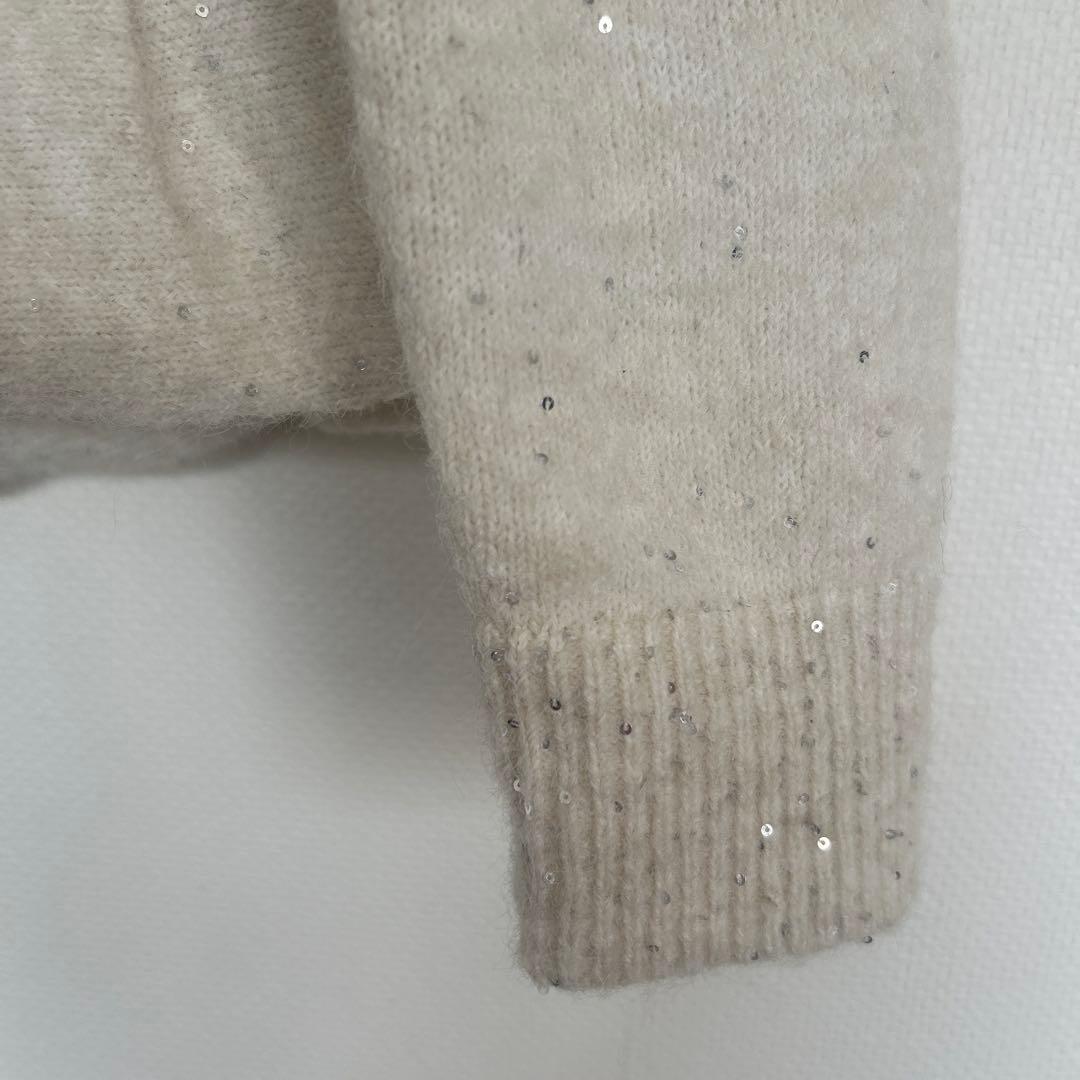 CADUNE キラキラペプラムニット