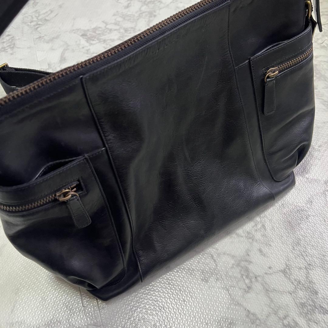 コーチ　71039 レザー　黒　2way ショルダーバック