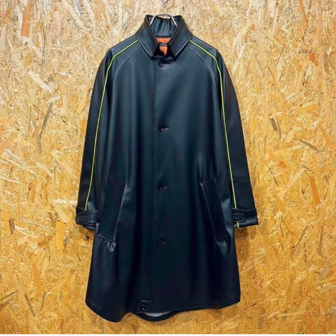 送料無料 シュウオムフェム フェイク ゆるだぼ00s レザー ロング コート
