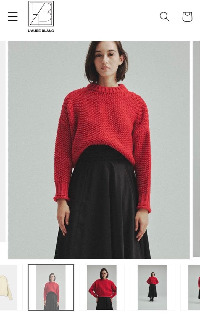 【 laubeblanc 】 クロップドニットトップス